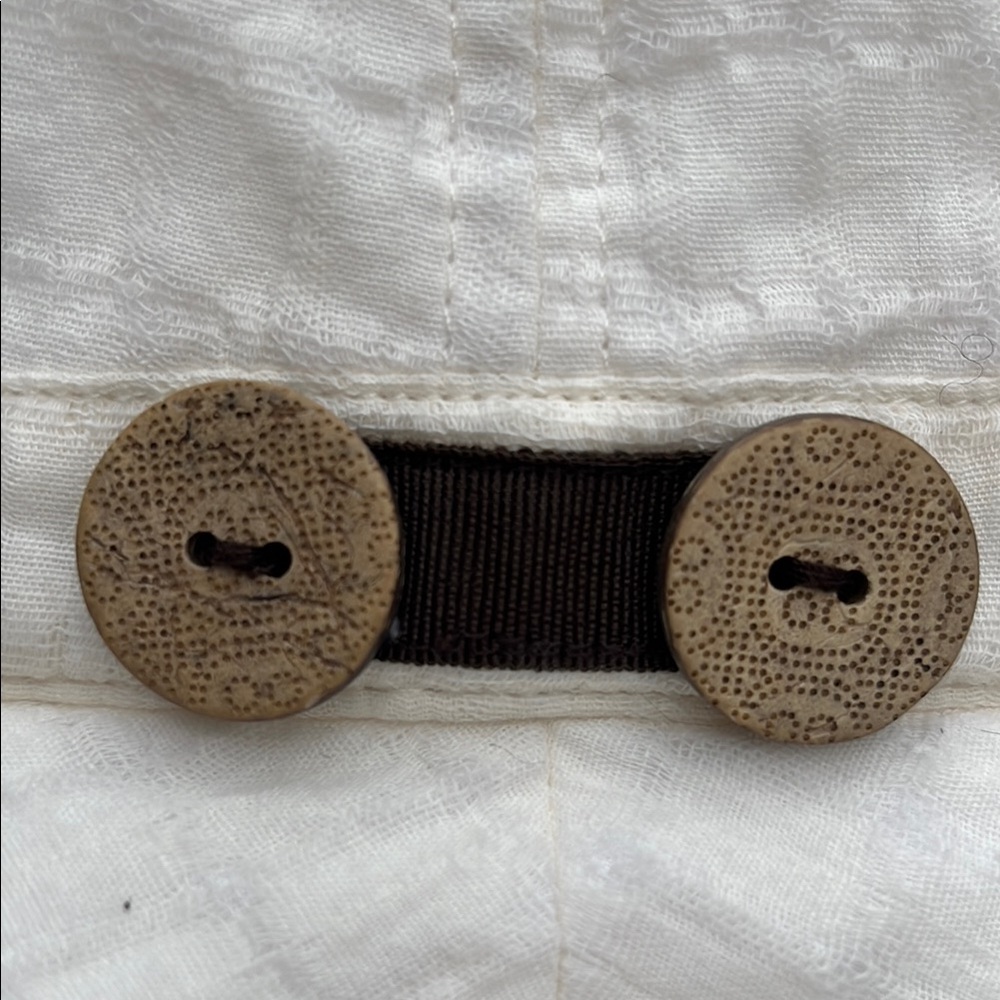 Scala White Bucket Hat with Brown Accents - Picture 5 of 8